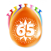 Ballonnen 65 jaar party 30cm 8st